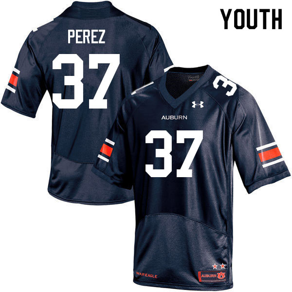Youth #37 Daniel Perez Auburn Tigers College Football Jerseys Sale-Navy
